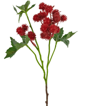 Kunstig Ricinusbær Vinrød 43cm