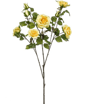 Kunstig Rose Gren Gul 110cm