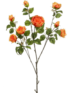 Kunstig Rosebusk Gren Oransje 110cm