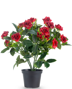 Kunstig Rosebusk i Potte Rød 35cm