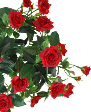 Kunstig Rosebusk i Potte Rød 35cm