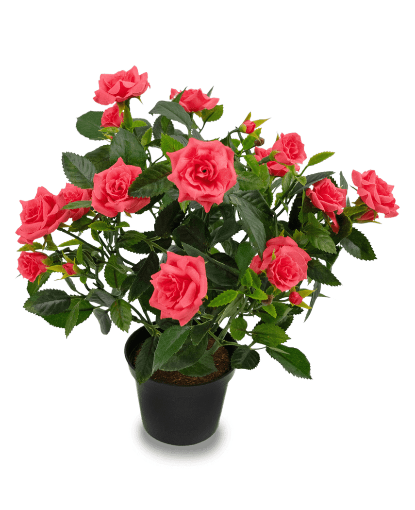 Kunstig Rosebusk i Potte Rosa 35cm