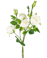 Kunstig Rosegren dobbel Real Touch hvit 80cm