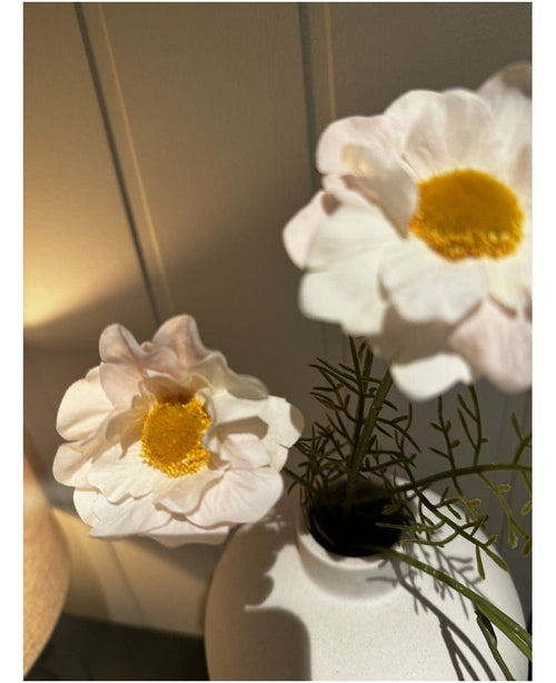Kunstig Rosekrage Real Touch Hvit/rosa 50cm