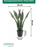 Kunstig Sanservieria i Potte 50cm