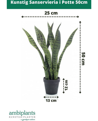 Kunstig Sanservieria i Potte 50cm