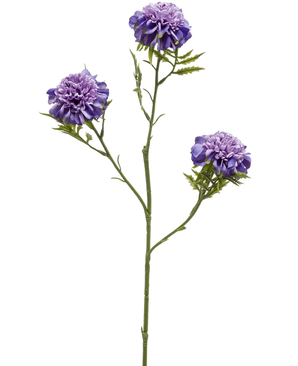 Kunstig Scabiosa Stilk Lilla 61cm