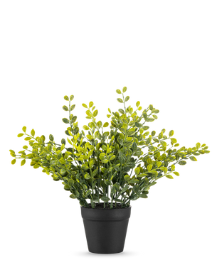 Kunstig Teblad Busk Grønn 25cm