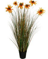 Kunstig Tørket ''Solhatt'' Gress Oransje 90cm