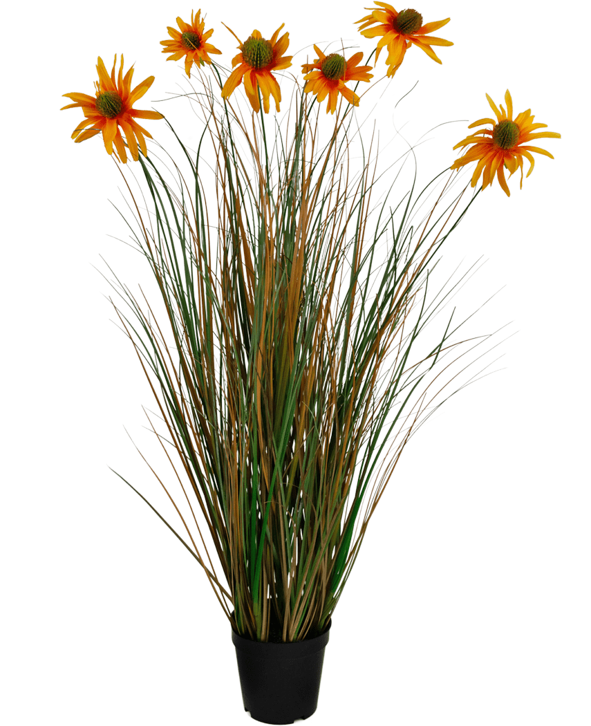 Kunstig Tørket ''Solhatt'' Gress Oransje 90cm