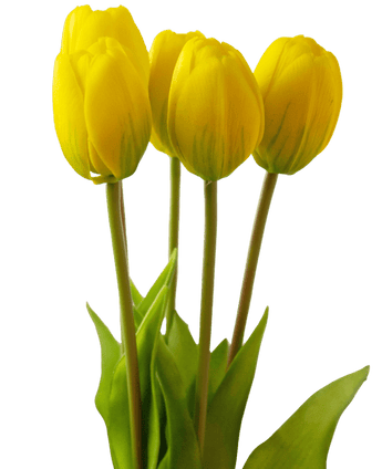 Kunstig Tulipanbukett Real Touch Gul 40cm