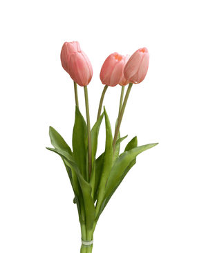 Kunstig Tulipanbukett Real Touch Rosa 40 cm