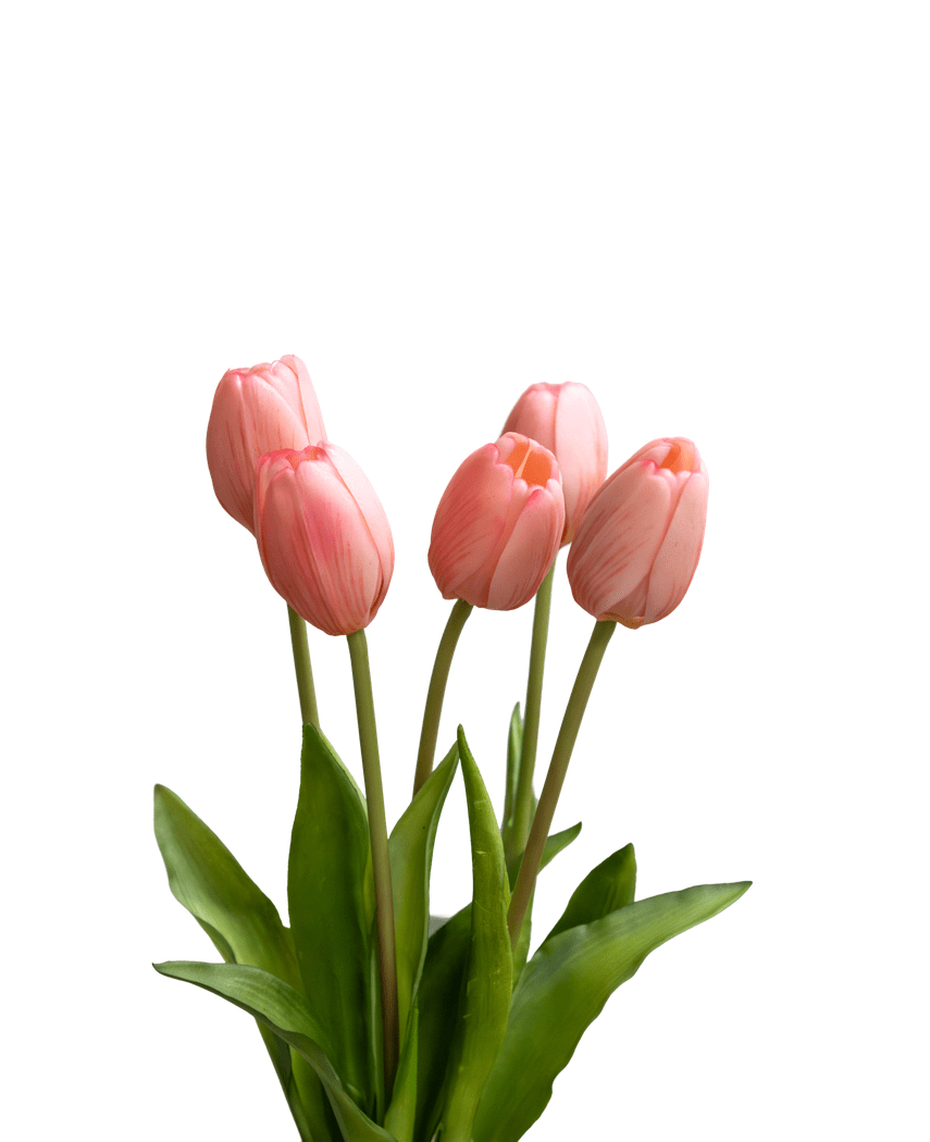 Kunstig Tulipanbukett Real Touch Rosa 40 cm