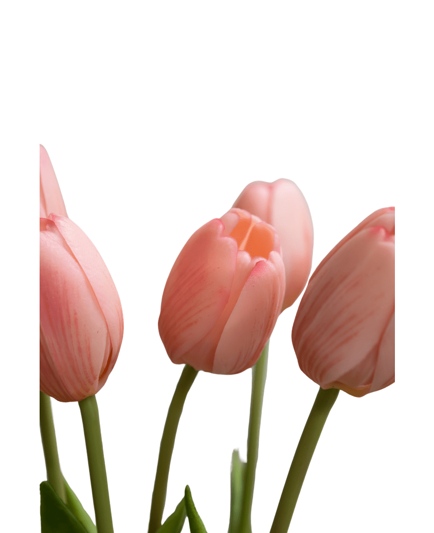 Kunstig Tulipanbukett Real Touch Rosa 40 cm