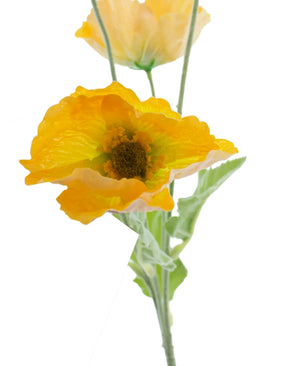 Kunstig Valmueblomst Real Touch Gul 60 cm