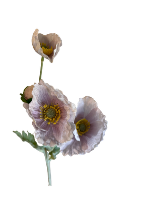 Kunstig Valmueblomst Real Touch Lilla 60 cm