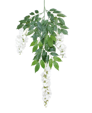 Kunstig Wisteria Gren Naomi Hvit 93cm