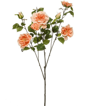 Kunstig York Rose Gren Fersken 110cm