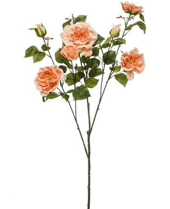 Kunstig York Rose Gren Fersken 110cm