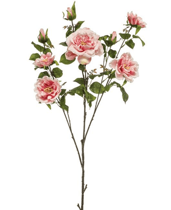 Kunstig York Rose Gren Lys Rosa 110cm