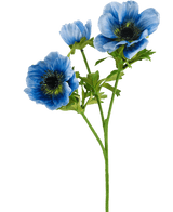 Kunstig blomst Anemone x3 Blå 56cm