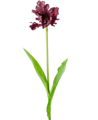 Kunstig blomst Fransk Parakeet Tulipan 76 cm lilla