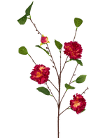 Kunstig blomst Japansk Camellia 90 cm vinrød