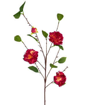 Kunstig blomst Japansk Camellia 90 cm vinrød