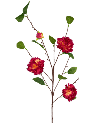 Kunstig blomst Japansk Camellia 90 cm vinrød