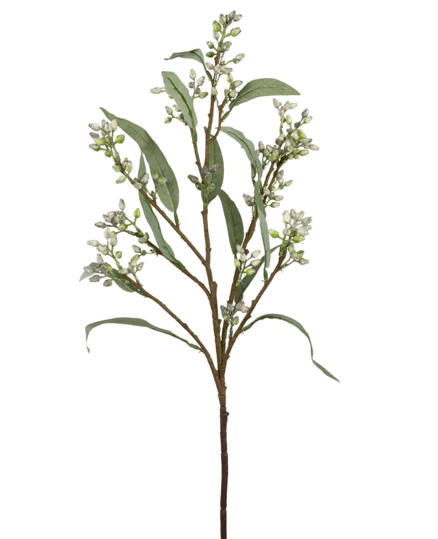 Kunstig gren Eucalyptusbær 78 cm grå