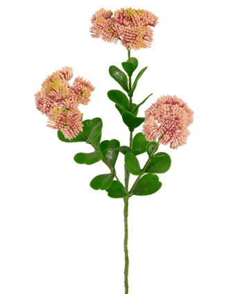 Kunstig gren Sedum 56 cm lys rosa