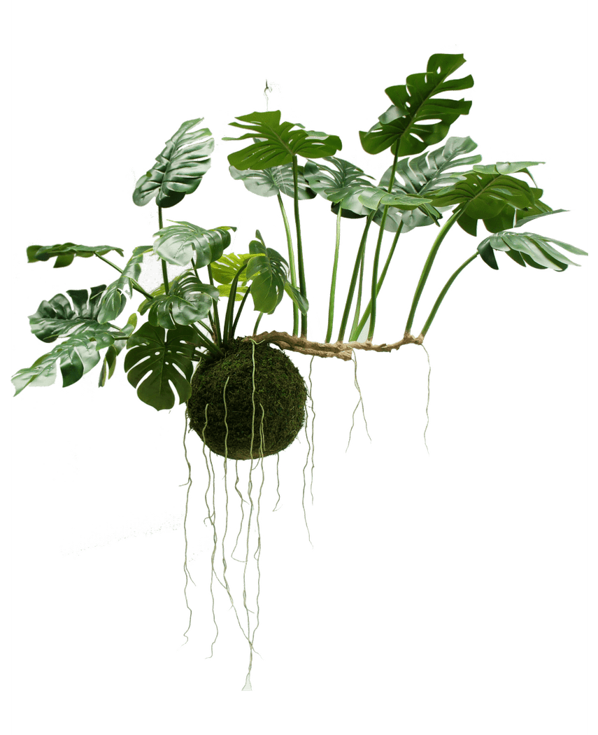 Kunstig hengende plante Monstera Deluxe 80 cm