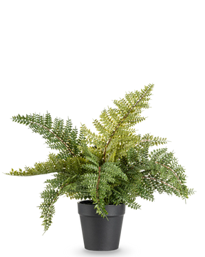 Kunstig Bregne Frodig Mørkgrønn 33cm