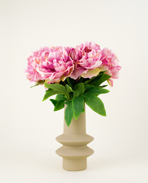 Kunstig Blomsterbukett Peon Lys Rosa 39cm