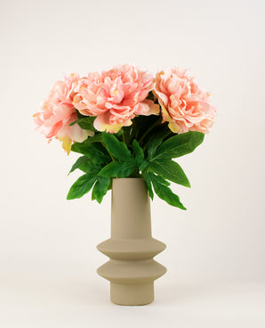 Kunstige Blomsterbukett Peon Rosa 39cm