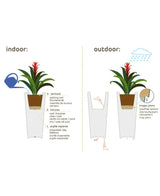 Plantekasse Polyester Høy Sort 100cm