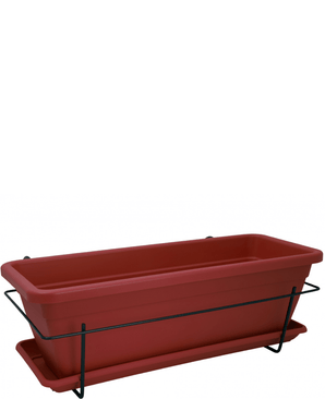 Venezia Plantekasse Balkong Rød 50cm