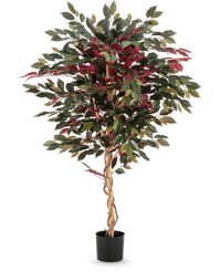 Kunstig Fat Fikus Burgunder 150cm