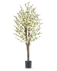Kunstig Kirsebærtre Kremhvit 180cm