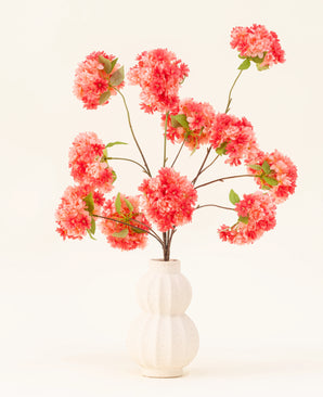 Kunstig bukett Kirsebærblomst Korall 85cm
