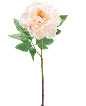 Kunstig Peonblomst Kremrosa 61 cm