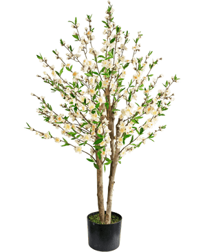 Kunstig Kirsebærtre Kremhvit 120cm
